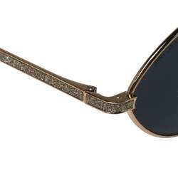 Jimmy Choo Gold Shimmer Inlay/ Grey Sonny/S Cat Eye Sunglasses