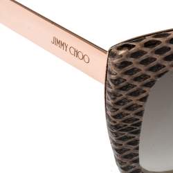 Jimmy Choo Beige Leather/Brown Gradient Nita/S Cat Eye Sunglasses