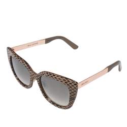 Jimmy Choo Beige Leather/Brown Gradient Nita/S Cat Eye Sunglasses