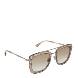 Jimmy Choo Pink/Silver Gradient Glossy/S Square Sunglasses