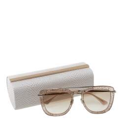Jimmy Choo Pink/Silver Gradient Glossy/S Square Sunglasses