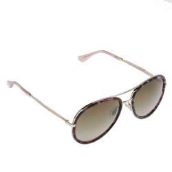 Jimmy Choo Purple Havana/ Khaki Gradient Tora Pilot Sunglasses