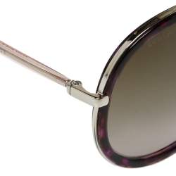 Jimmy Choo Purple Havana/ Khaki Gradient Tora Pilot Sunglasses