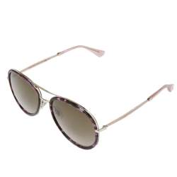 Jimmy Choo Purple Havana/ Khaki Gradient Tora Pilot Sunglasses