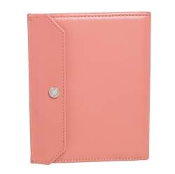Jimmy Choo Peach Leather Analya Passport Holder