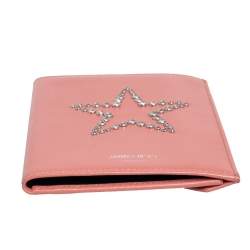 Jimmy Choo Peach Leather Analya Passport Holder