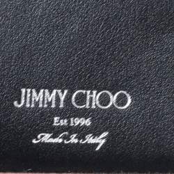 Jimmy Choo Peach Leather Analya Passport Holder