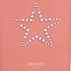 Jimmy Choo Peach Leather Analya Passport Holder