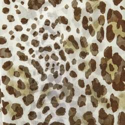 Jimmy Choo Brown Leopard Print Silk Stole