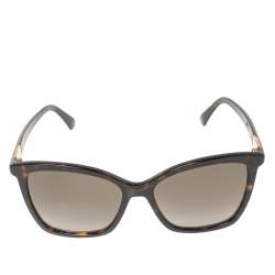 Jimmy Choo Brown Tortoise Acetate Alis 086HA Gradient Square Sunglasses