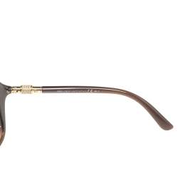Jimmy Choo Brown Acetate Tina Embellished Gradient Oversized Sunglasses