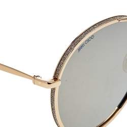 Jimmy Choo Crystal & Gold Tone / Grey J5GJO Leni Round Sunglasses