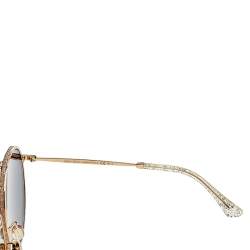 Jimmy Choo Crystal & Gold Tone / Grey J5GJO Leni Round Sunglasses