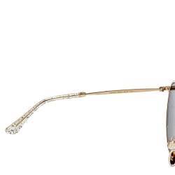 Jimmy Choo Crystal & Gold Tone / Grey J5GJO Leni Round Sunglasses