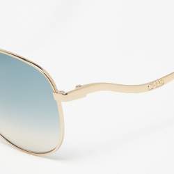 Jimmy Choo Blue/Gold Tone ESSY/S Gradient Aviator Sunglasses