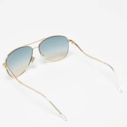 Jimmy Choo Blue/Gold Tone ESSY/S Gradient Aviator Sunglasses