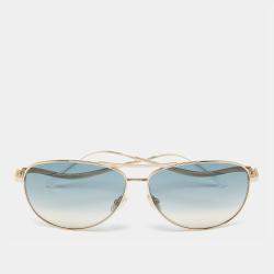 Jimmy Choo Blue/Gold Tone ESSY/S Gradient Aviator Sunglasses