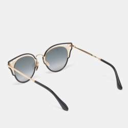 Pre Owned Jimmy Choo Black/Gold DHELIA/S Cat Eye Sunglasses
