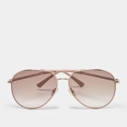 Jimmy Choo Beige/Gold Gradient Devan/S Aviator Sunglasses