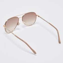 Jimmy Choo Beige/Gold Gradient Devan/S Aviator Sunglasses