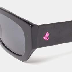 Jimmy Choo Black/Black CAMI/S Rectangle Sunglasses