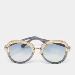 Jimmy Choo Blue Gradient DREE/S Round Sunglasses