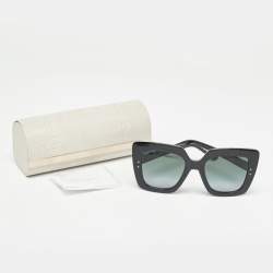 Jimmy Choo Black Gradient Auri Oversized Sunglasses