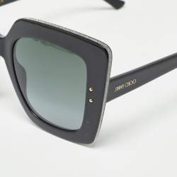Jimmy Choo Black Gradient Auri Oversized Sunglasses