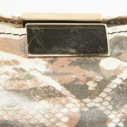 مملوكة مسبقًا Jimmy Choo Tri Color Python Print Patent Leather Derek Clutch