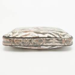 مملوكة مسبقًا Jimmy Choo Tri Color Python Print Patent Leather Derek Clutch