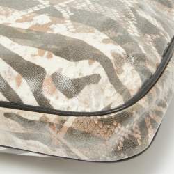 مملوكة مسبقًا Jimmy Choo Tri Color Python Print Patent Leather Derek Clutch