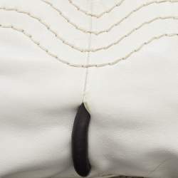 Jimmy Choo White/Black Leather Frame Chain Bag