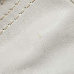 Jimmy Choo White/Black Leather Frame Chain Bag