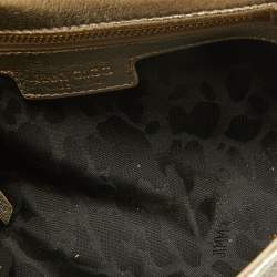 Jimmy Choo Gold Lame Glitter Fabric Ruby Chain Clutch