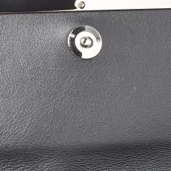 Pre Owned Jimmy Choo Black Satin Margot Chain Clutch