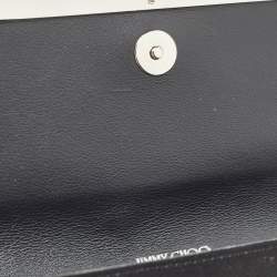 Pre Owned Jimmy Choo Black Satin Margot Chain Clutch