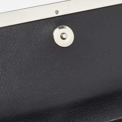 Pre Owned Jimmy Choo Black Satin Margot Chain Clutch