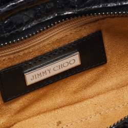 Pre Owned Jimmy Choo Black Snakeskin Tulita Clutch
