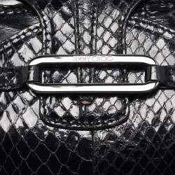 Pre Owned Jimmy Choo Black Snakeskin Tulita Clutch