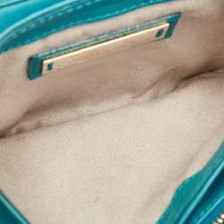 Pre Owned Jimmy Choo Green Leather and Snakeskin Zadie Crossbody Bag