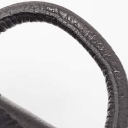 Pre Owned Jimmy Choo Black Pebbled Leather Rolling Weekender Bag