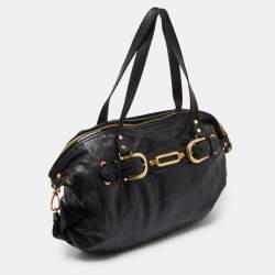 Jimmy Choo Black Leather Shopper Tote