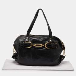 Jimmy Choo Black Leather Shopper Tote