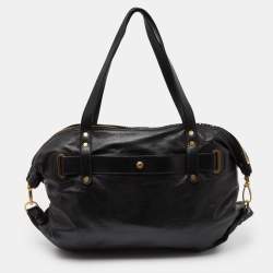 Jimmy Choo Black Leather Shopper Tote