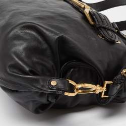 Jimmy Choo Black Leather Shopper Tote