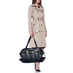 Jimmy Choo Black Leather Shopper Tote