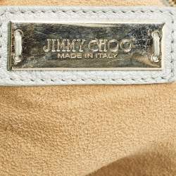 Jimmy Choo Silver Leather Large Solar Hobo