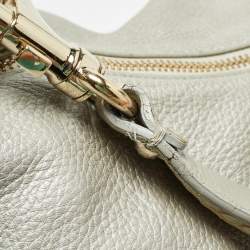 Jimmy Choo Silver Leather Large Solar Hobo