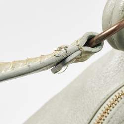 Jimmy Choo Silver Leather Large Solar Hobo