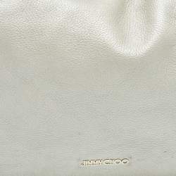 Jimmy Choo Silver Leather Large Solar Hobo